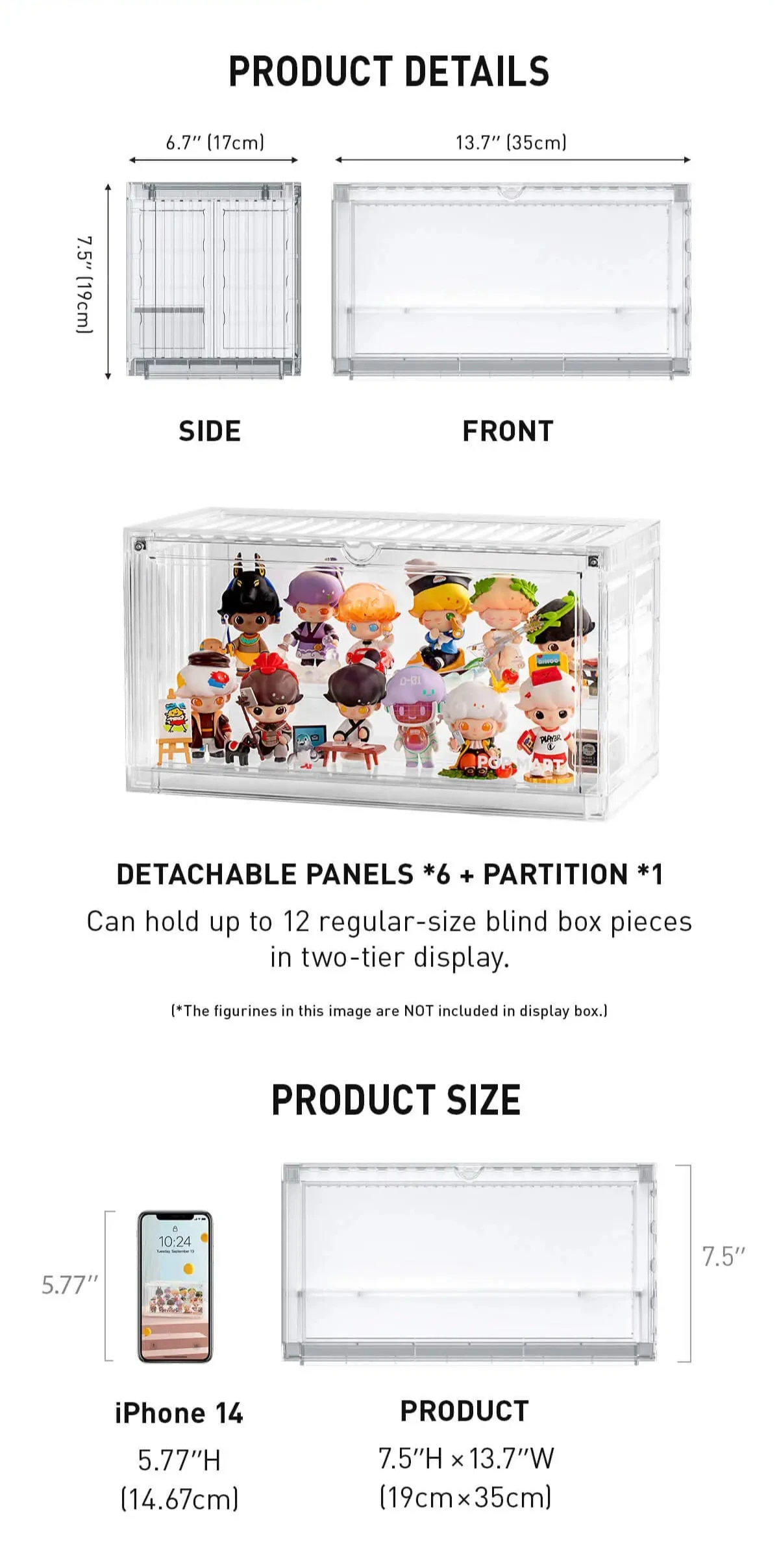 Figurine 12 Figure Display Box