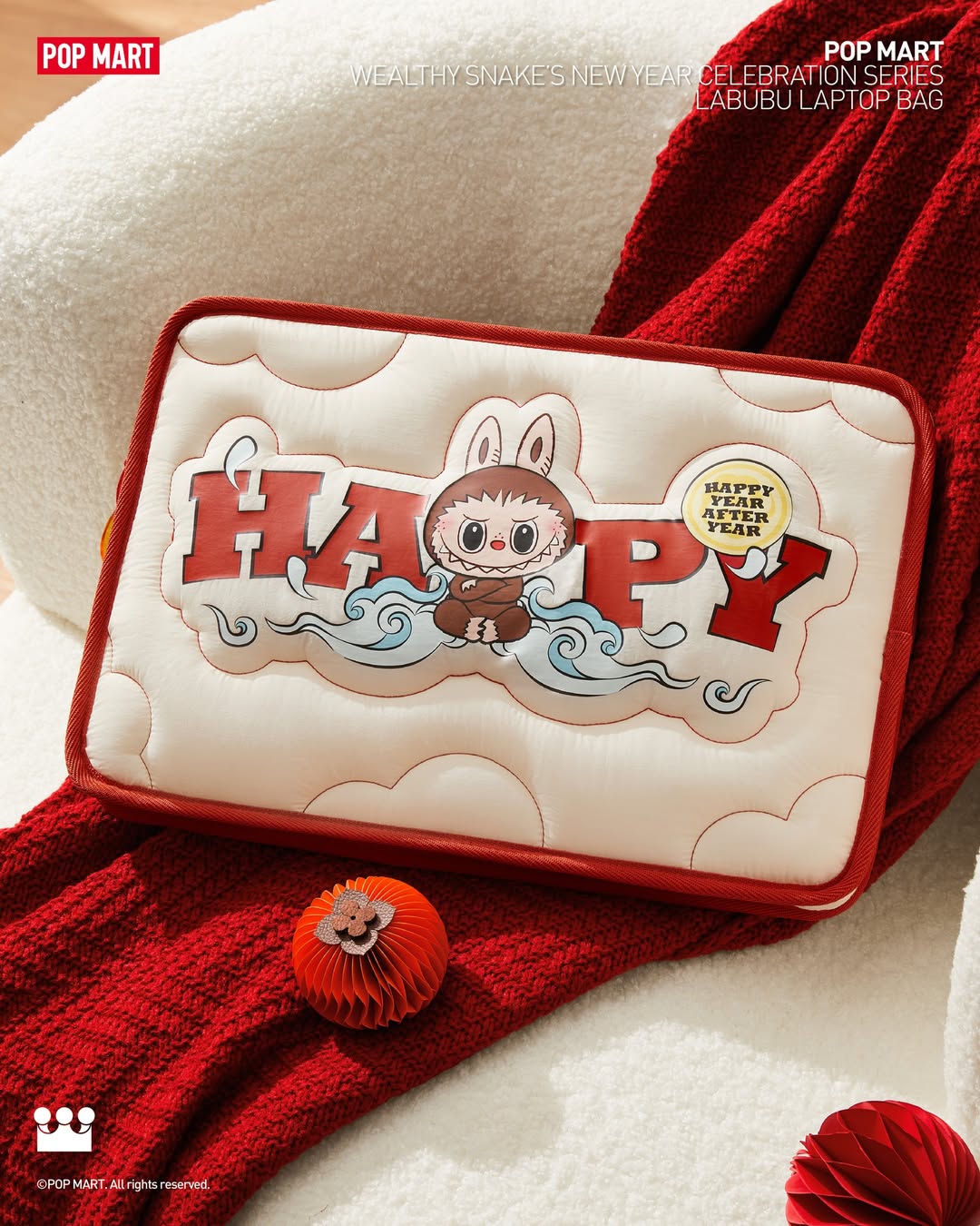 Wealthy Snake's New Year Celebration Series LABUBU Laptop Bag