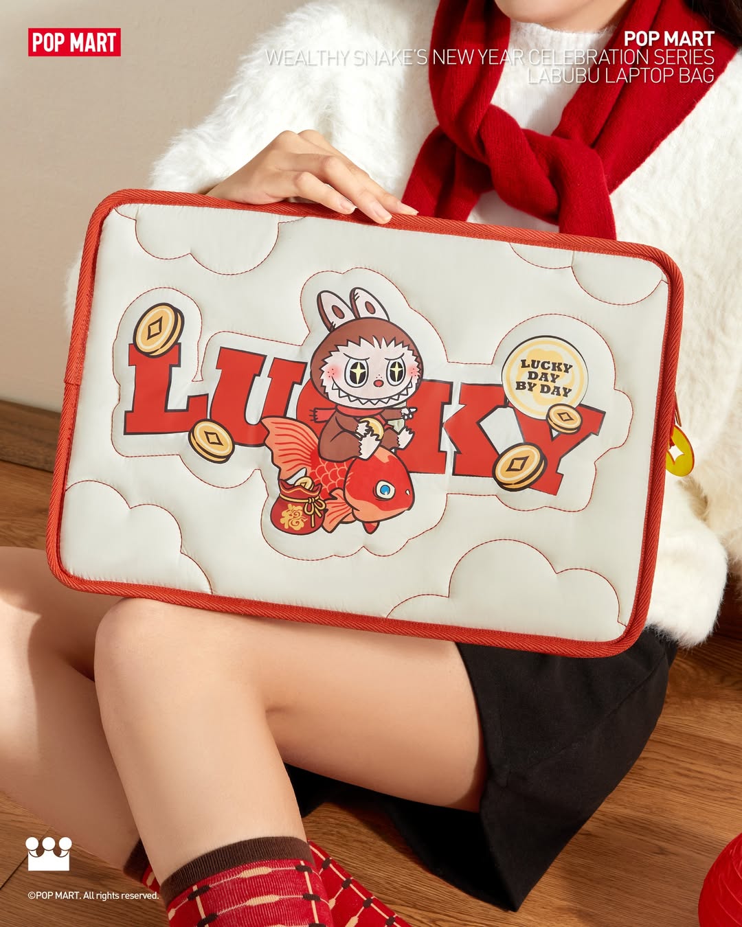 Wealthy Snake's New Year Celebration Series LABUBU Laptop Bag