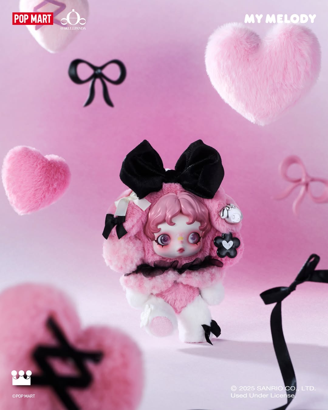 SKULLPANDA X MY MELODY PLUSH/SKULLPANDA X KUROMI PLUSH