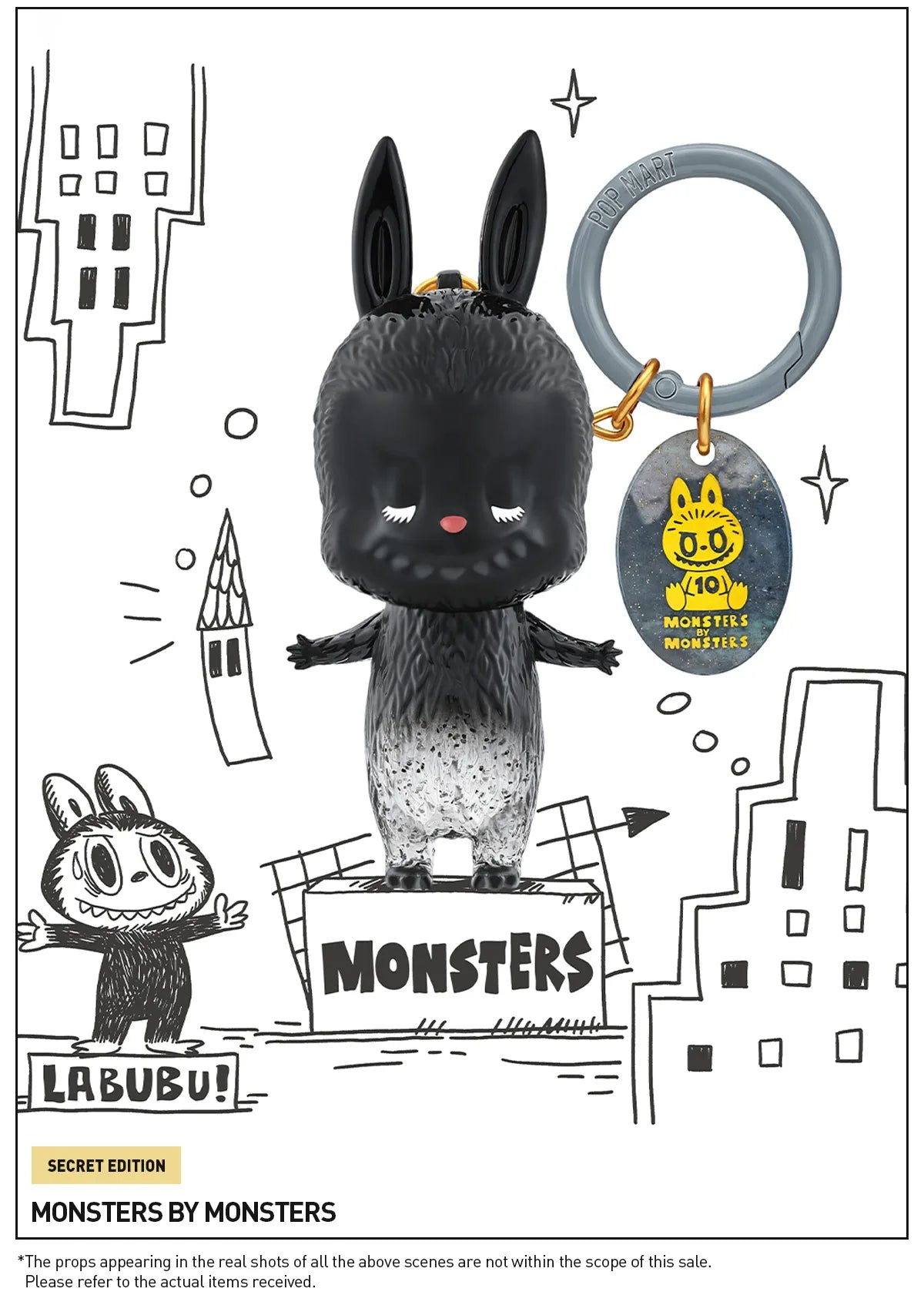 THE MONSTERS Labubu 10th Anniversary Series Figure Keychain