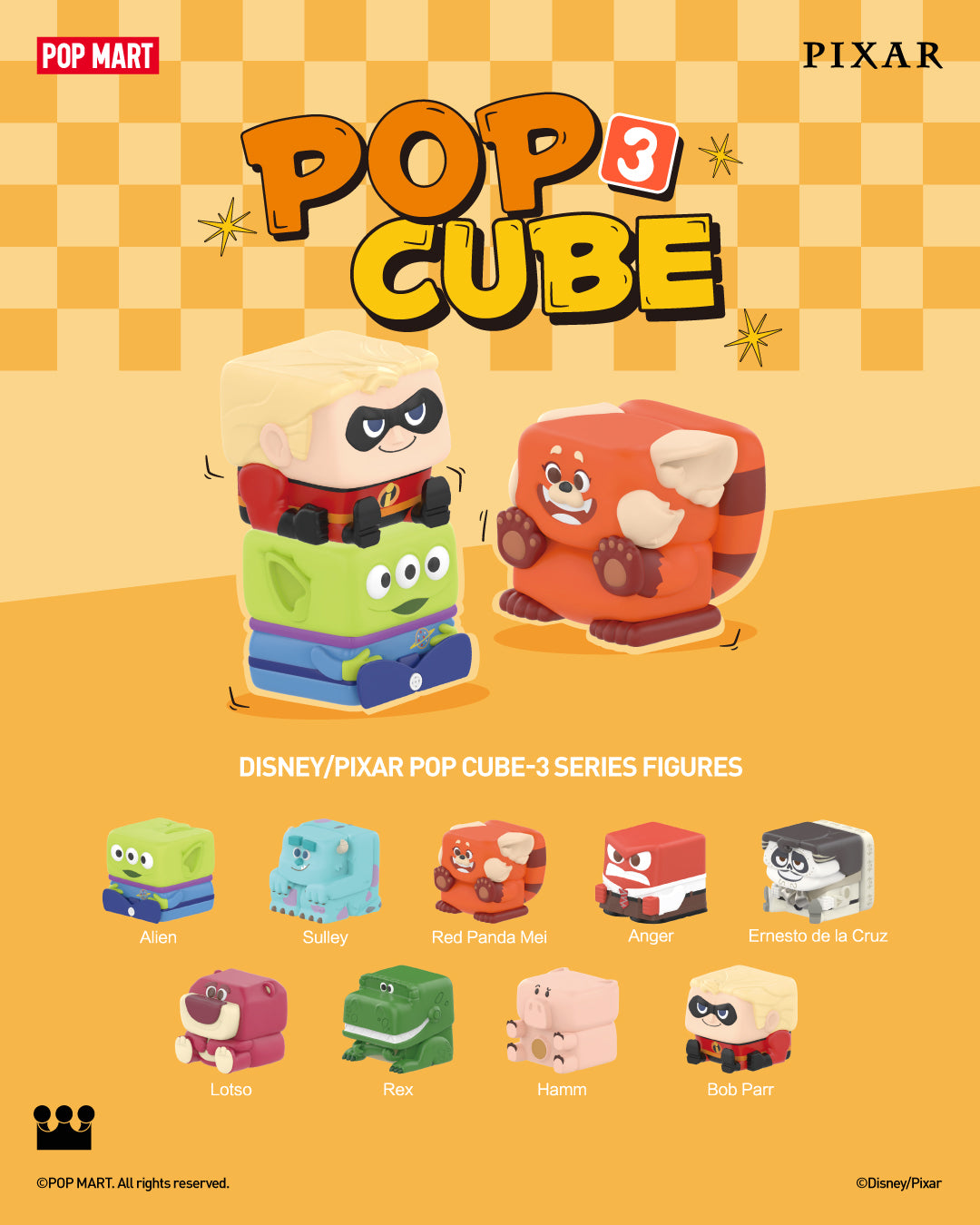 DISNEY/PIXAR POP CUBE - 3 Series Figures