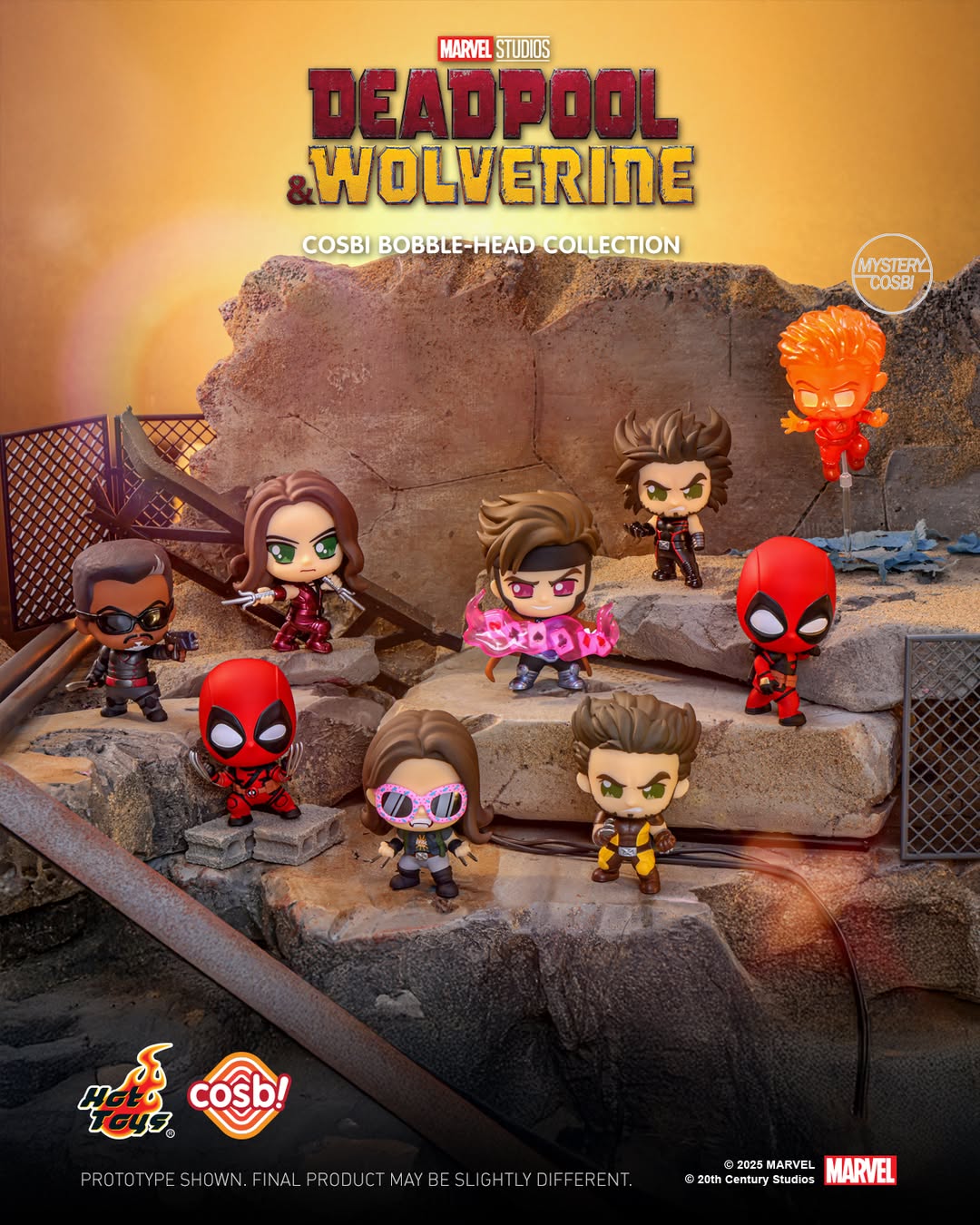 Hot Toys x COSBI Deadpool and Wolverine Bobble Head Blind Box Series