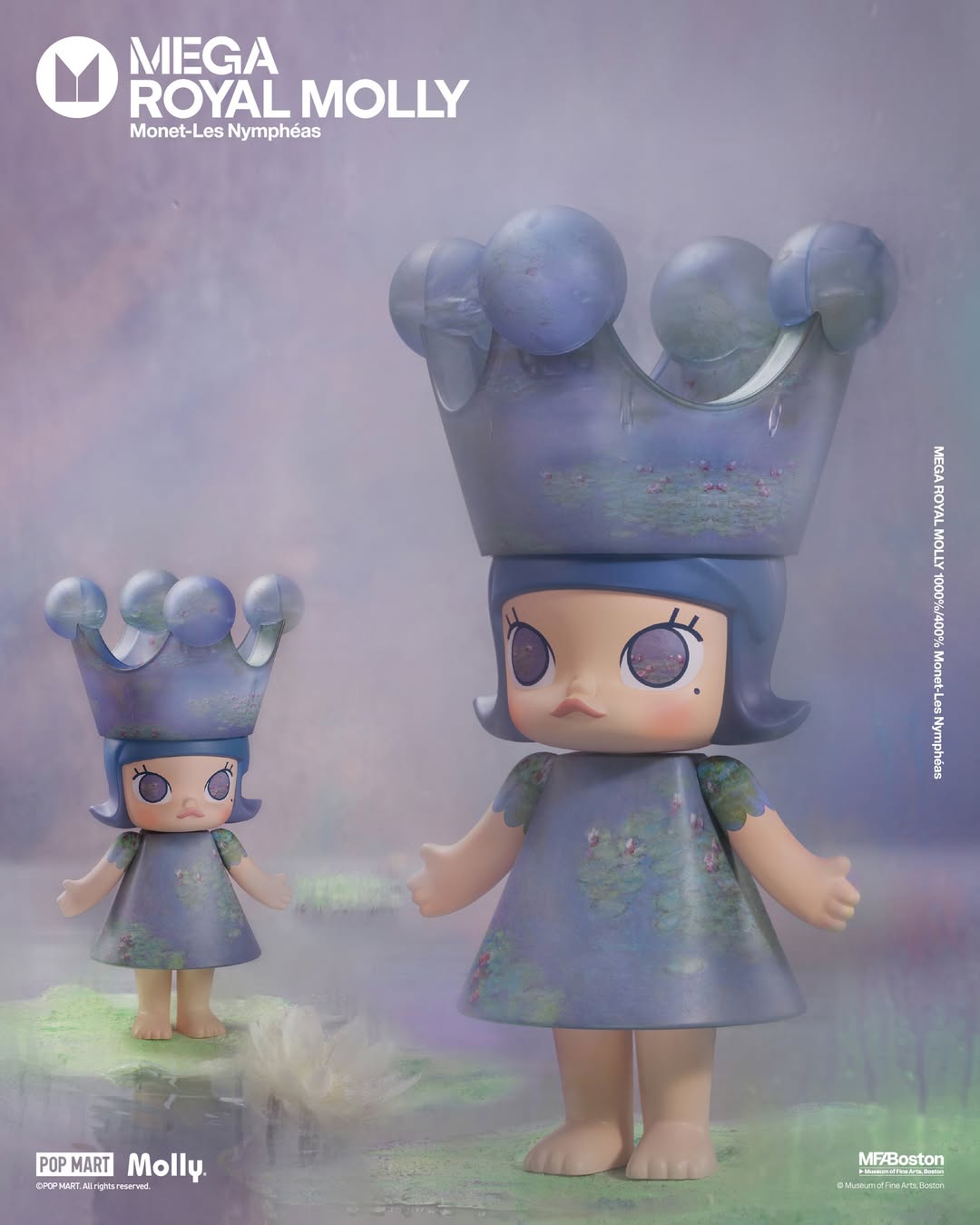 Mega Royal Molly 400% Monet-Les Nymphéas