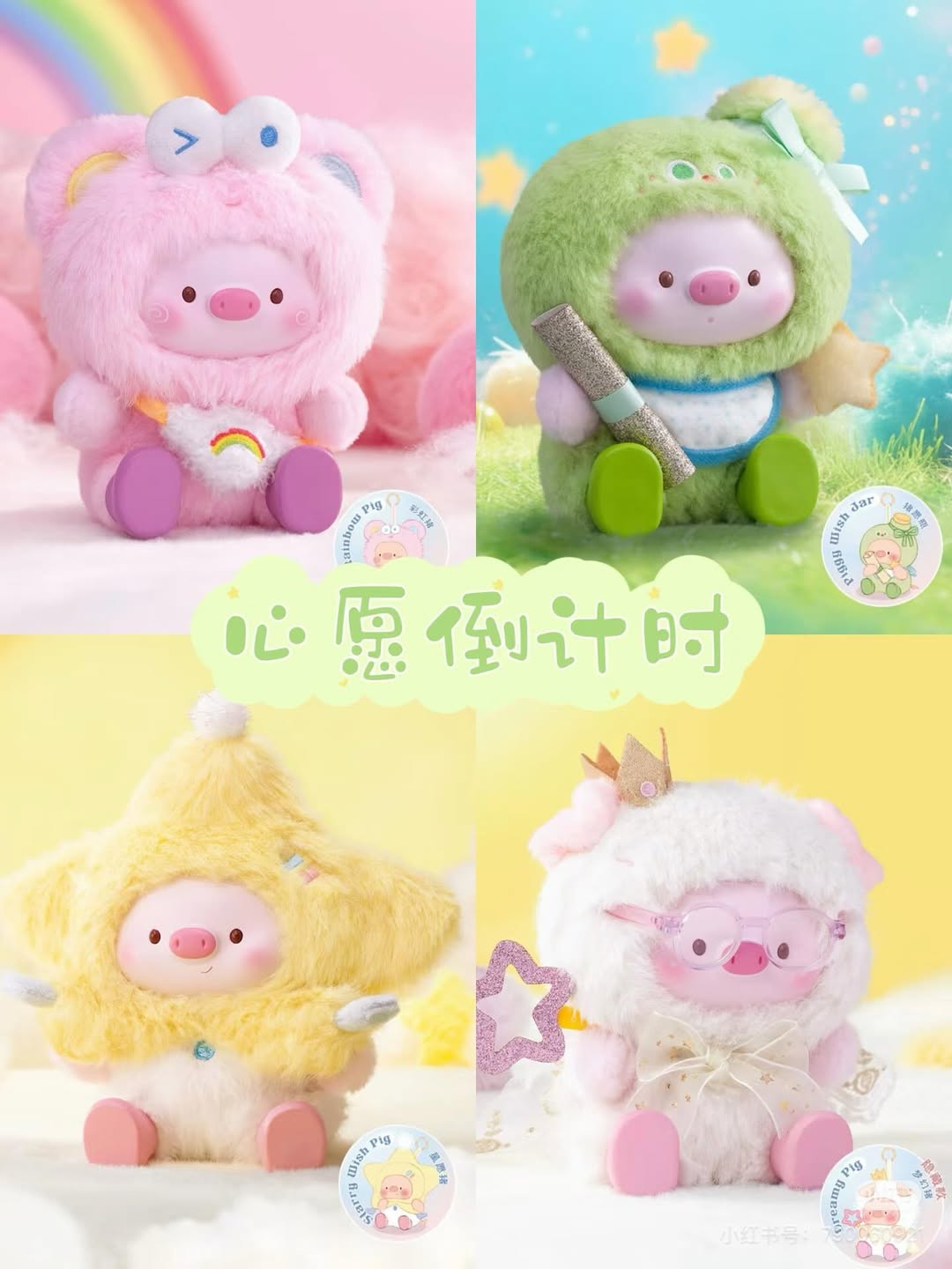 Geegee Pig Countdown to Wishes Keychain Blind Box Series