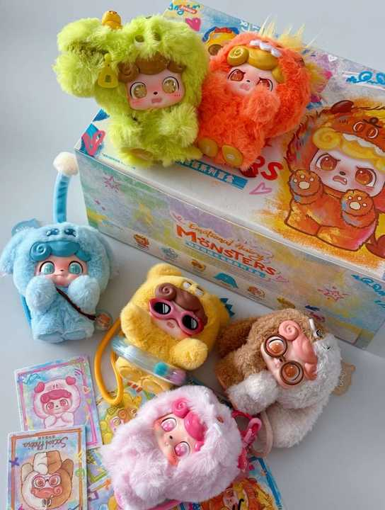 Q.Kid Emotional Hairy Monster Plush Blind Box Series – WonderPort Q.Kid Emotional Hairy Monster Plush Blind Box Series – WonderPort