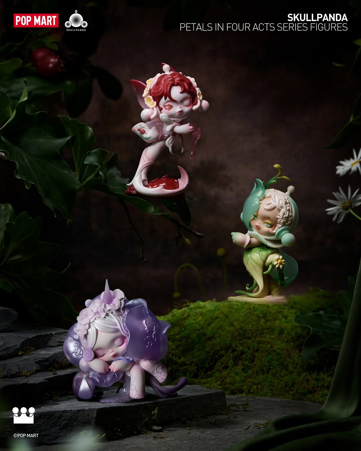 SKULLPANDA Petals In Four Acts Series Figures