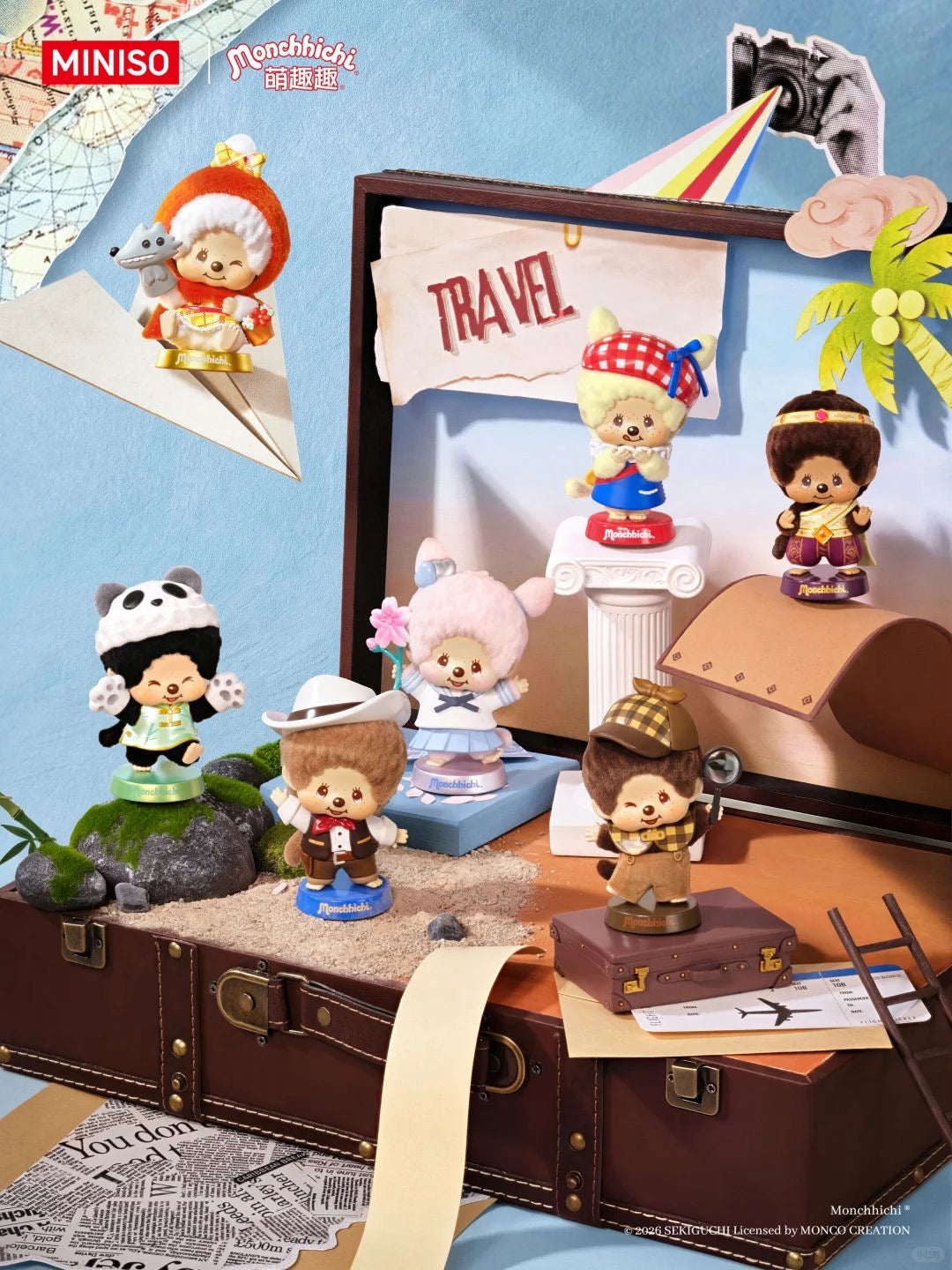MINISO X Monchhichi Global Tour Stamp Blind Box Series