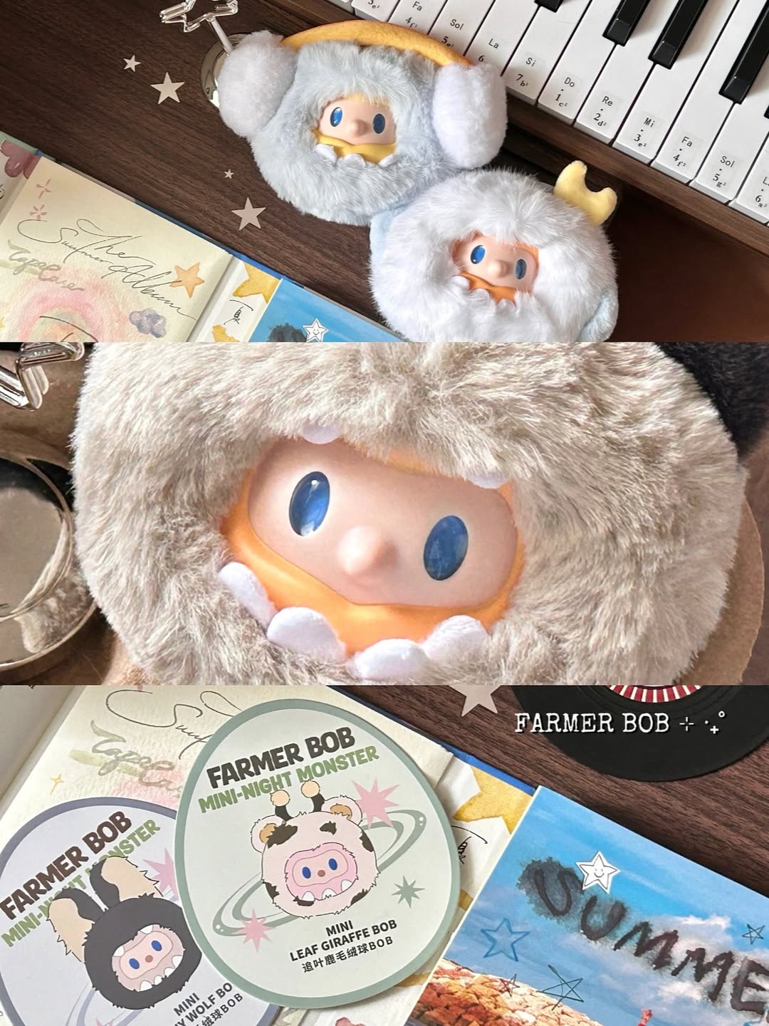 FINDING UNICORN FARMER BOB MINI Night Monsters Series Plush Dolls