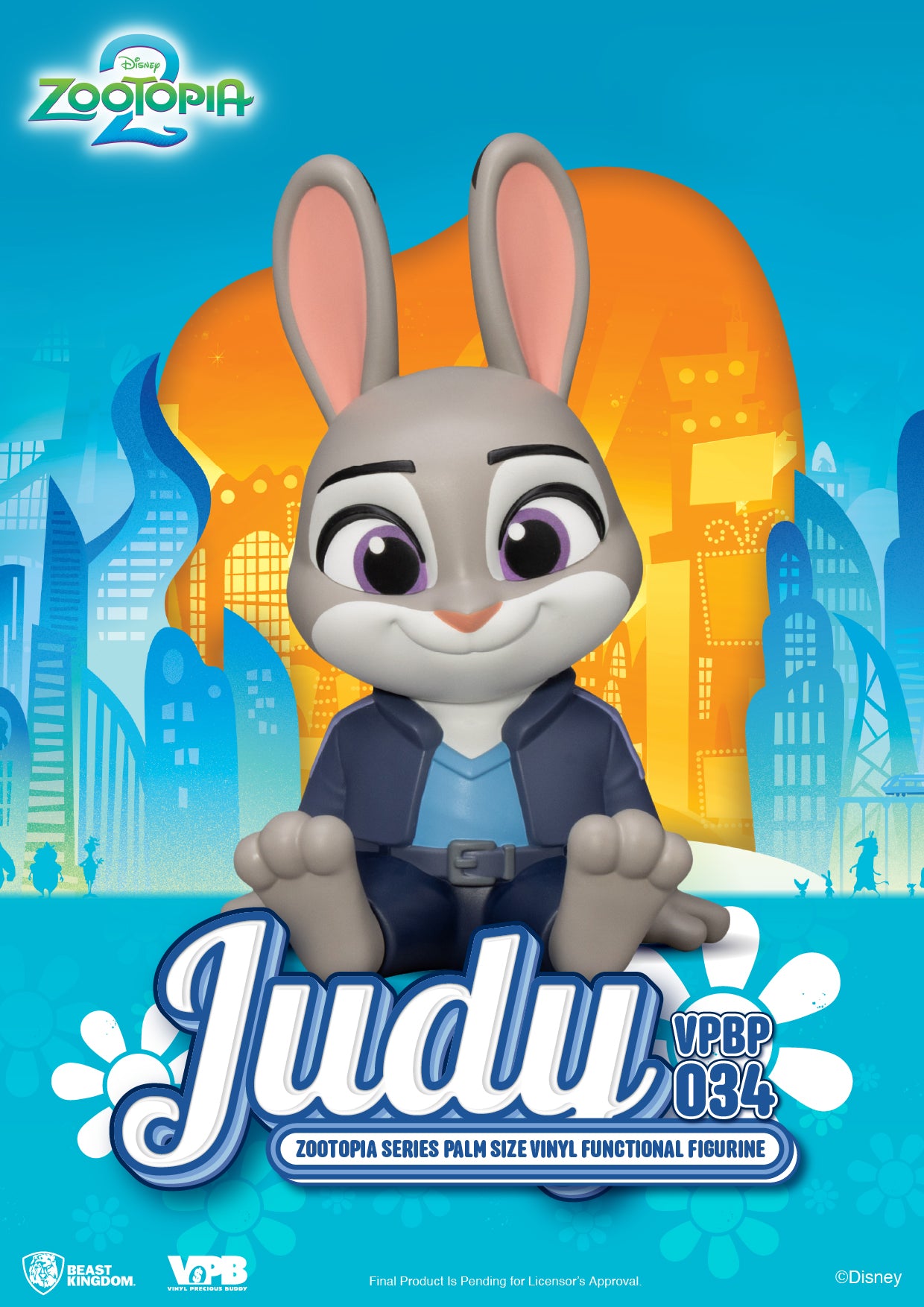 VPBP-034 Zootopia Series Palm Size Vinyl Functional Figurine：Judy