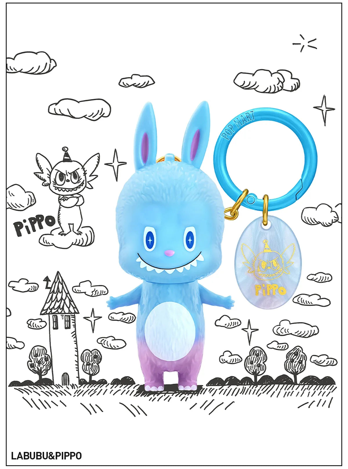 THE MONSTERS Labubu 10th Anniversary Series Figure Keychain
