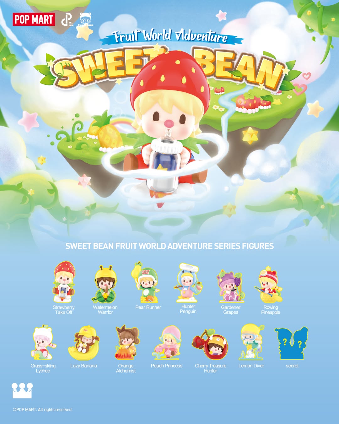 POP MART Sweet Bean Fruit World Adventure Series Figures