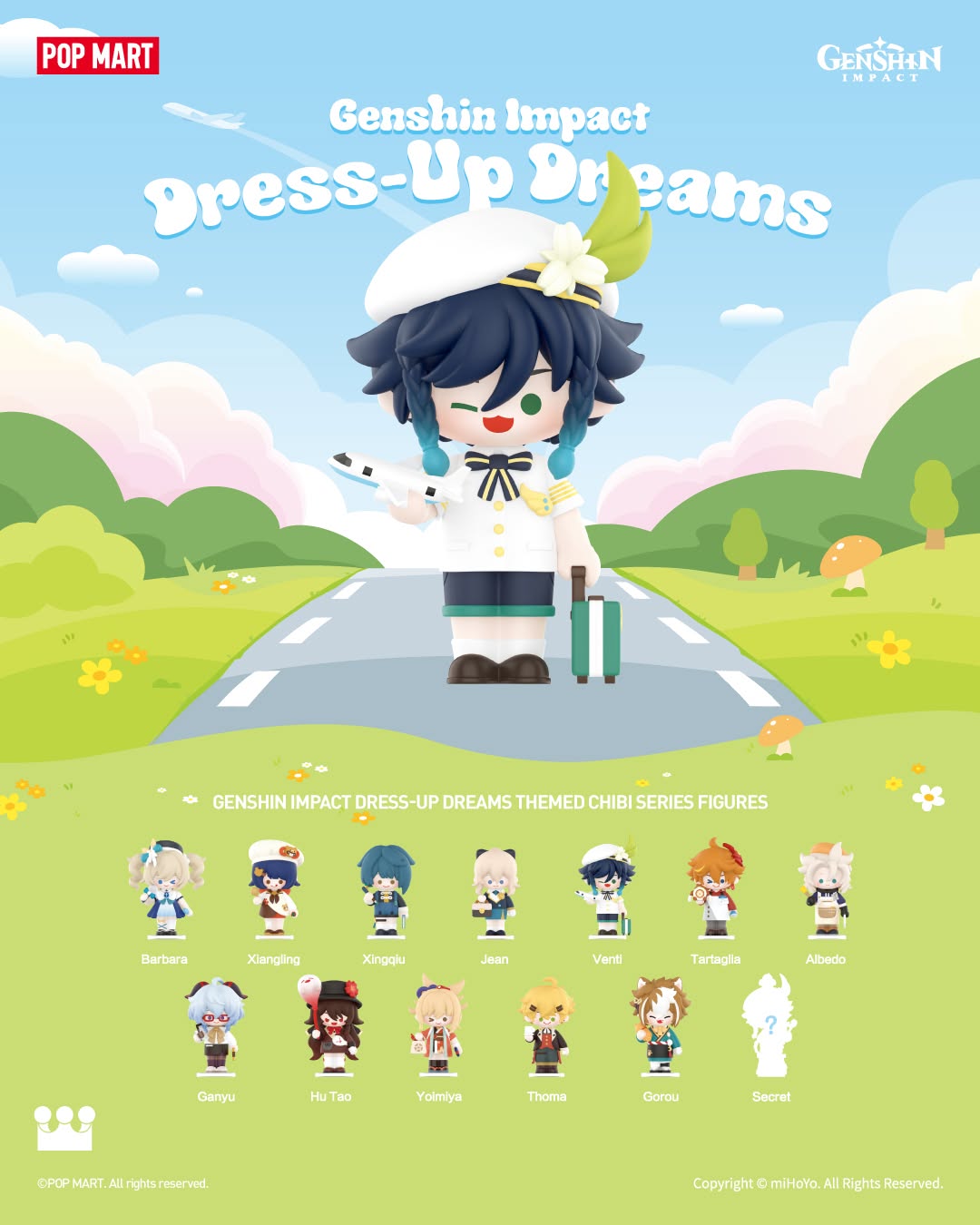 POP MART Genshin Impact Dress-Up Dreams Themed Chibi Series Figures