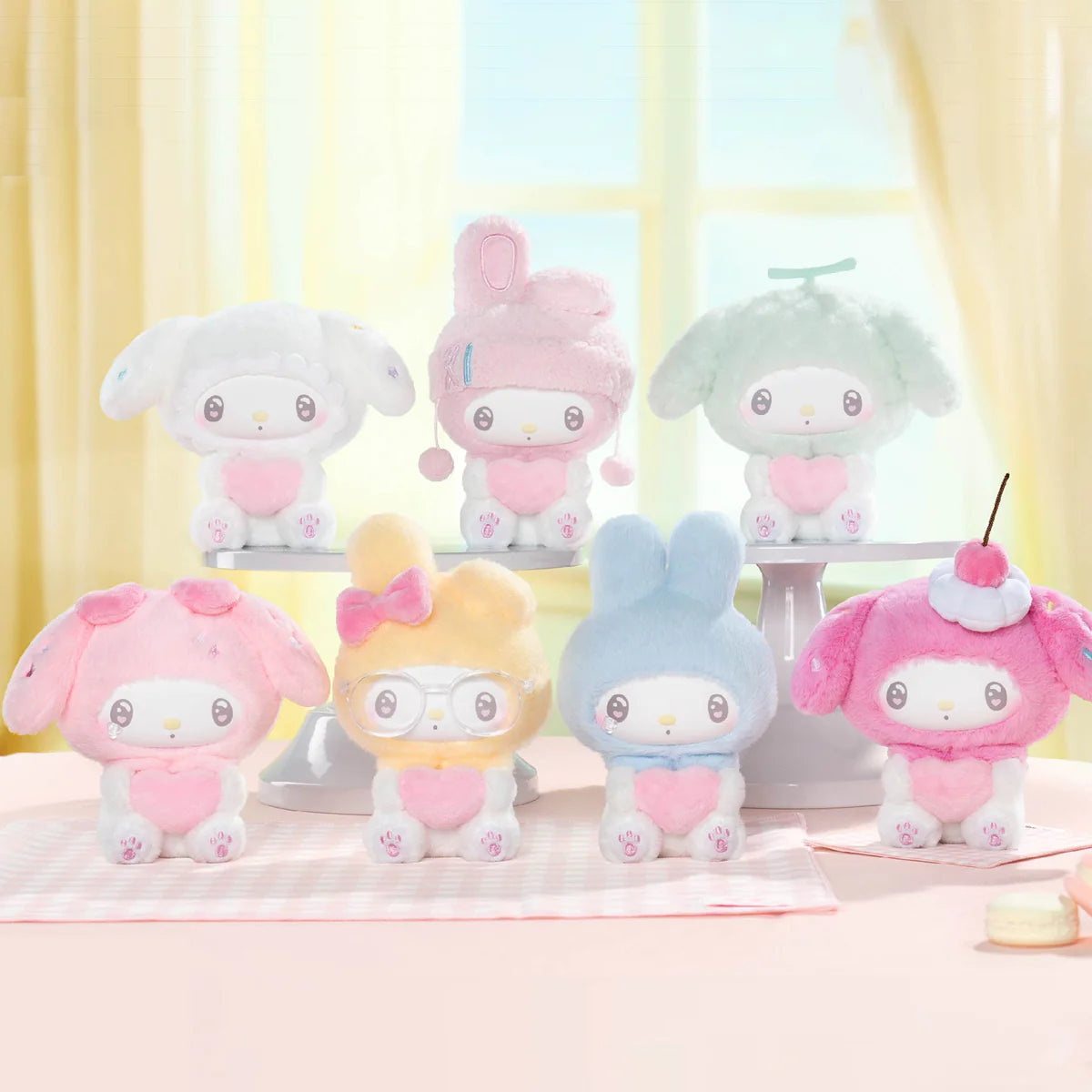 MY MELODY 50th Anniversary Milk Candy Series Plush Keychains Gift Blind Box