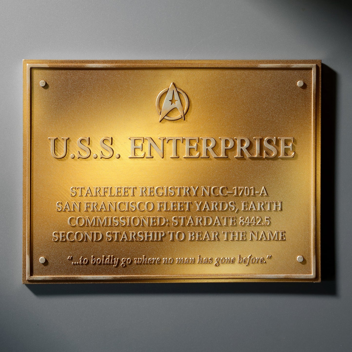 Star-Trek Plaque U.S.S Enterprise NCC-1701-A