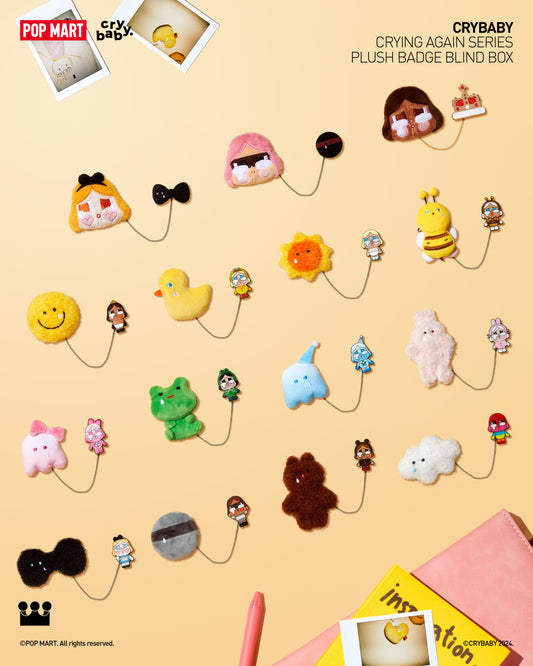 CRYBABY Crying Again Series Plush Badge Blind Boxes
