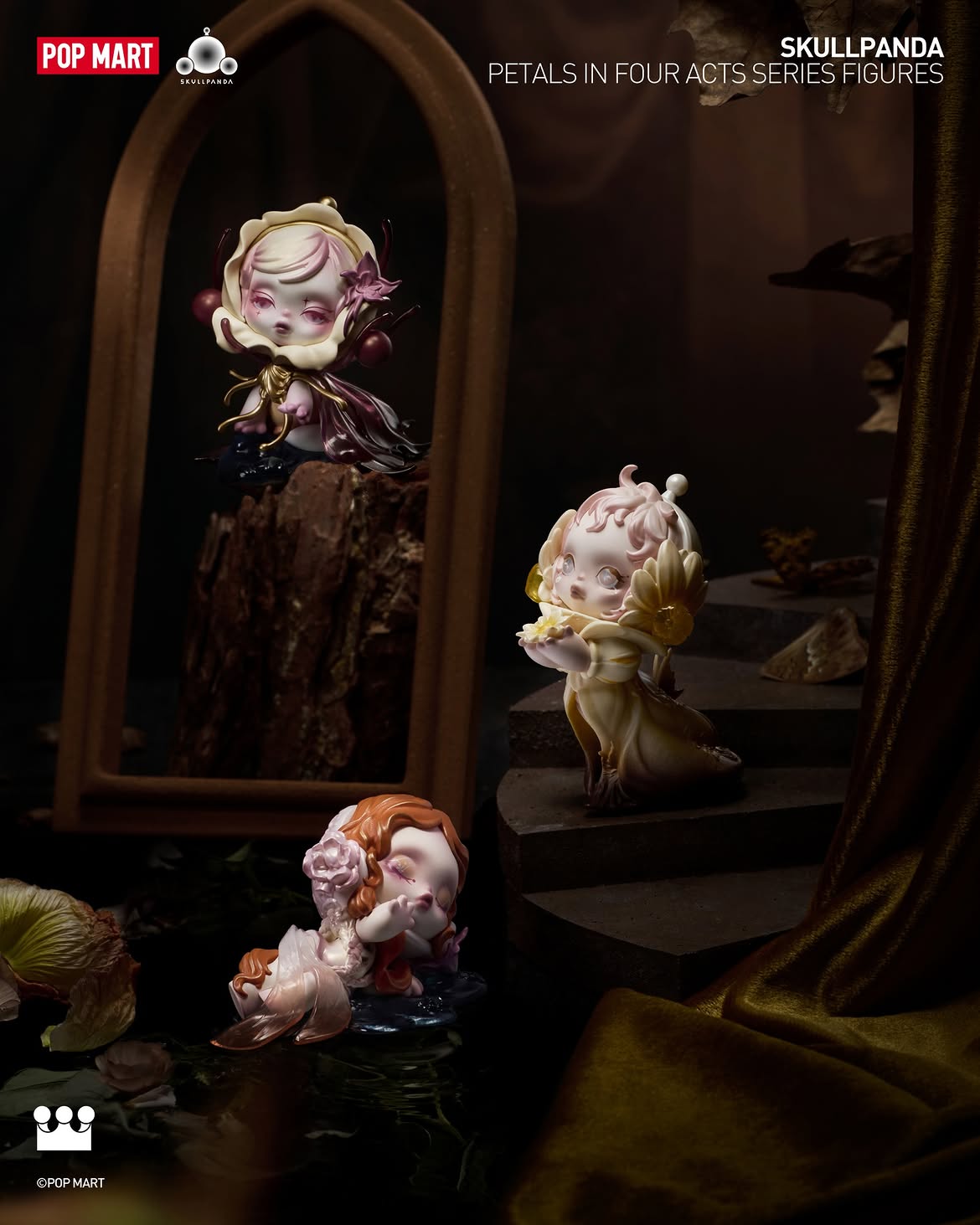 SKULLPANDA Petals In Four Acts Series Figures