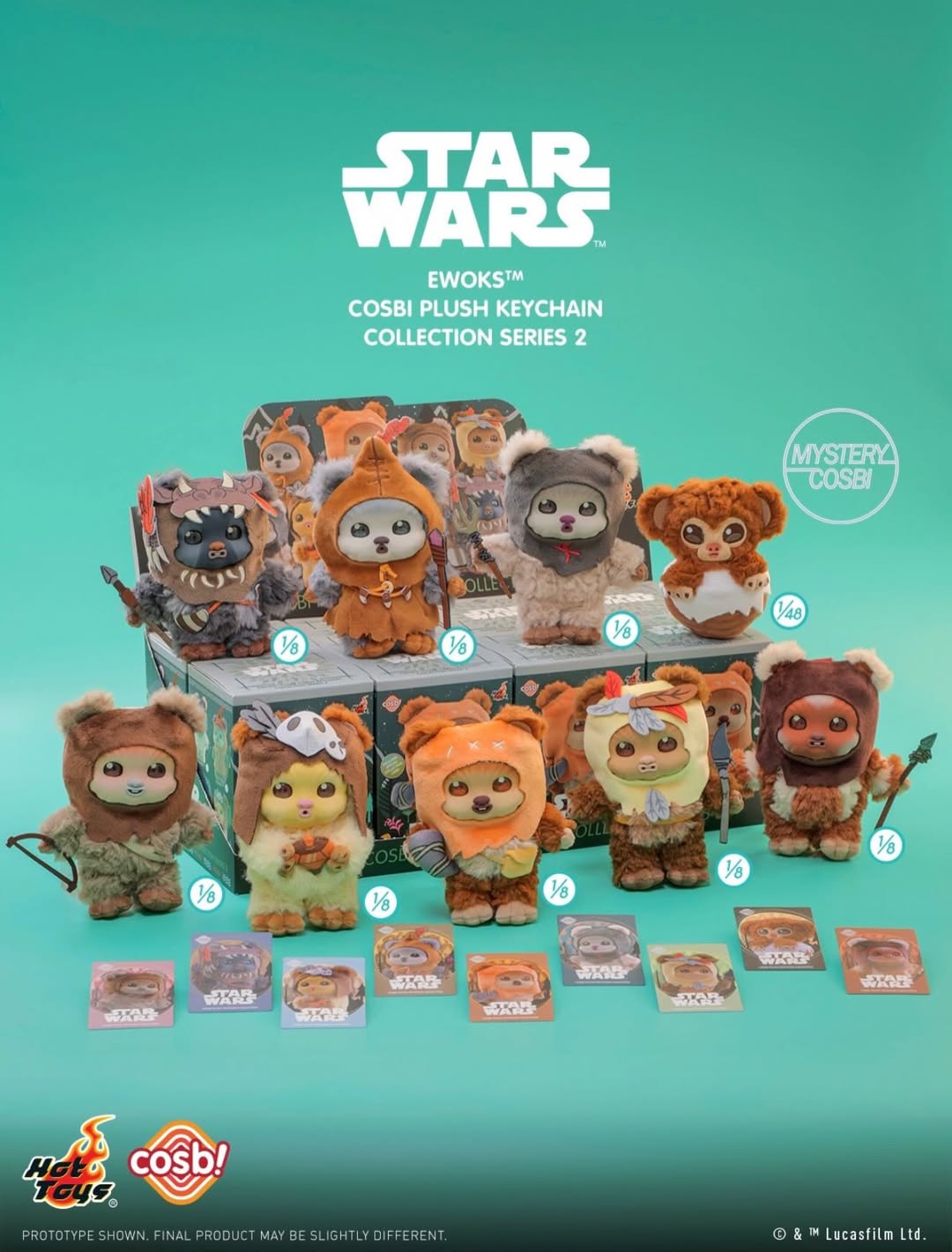 Hot Toys x COSBI Ewok Plush Keychain V2 Blind Box