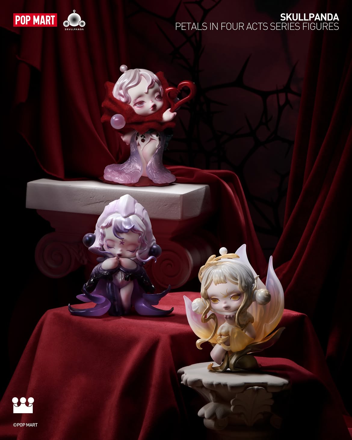 SKULLPANDA Petals In Four Acts Series Figures