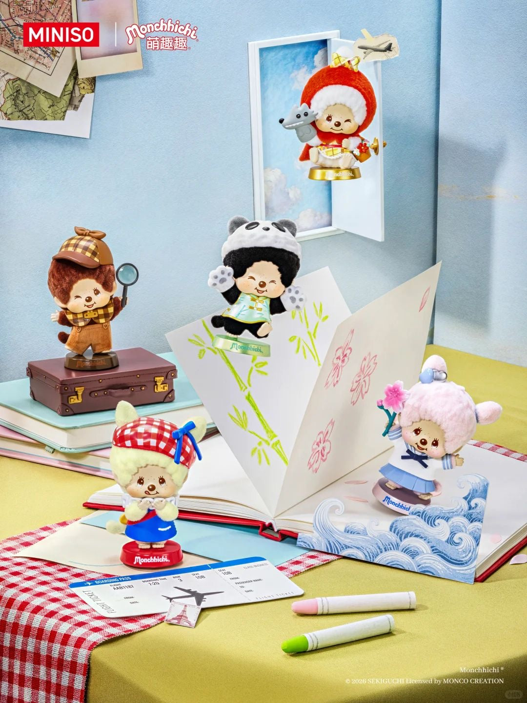 MINISO X Monchhichi Global Tour Stamp Blind Box Series