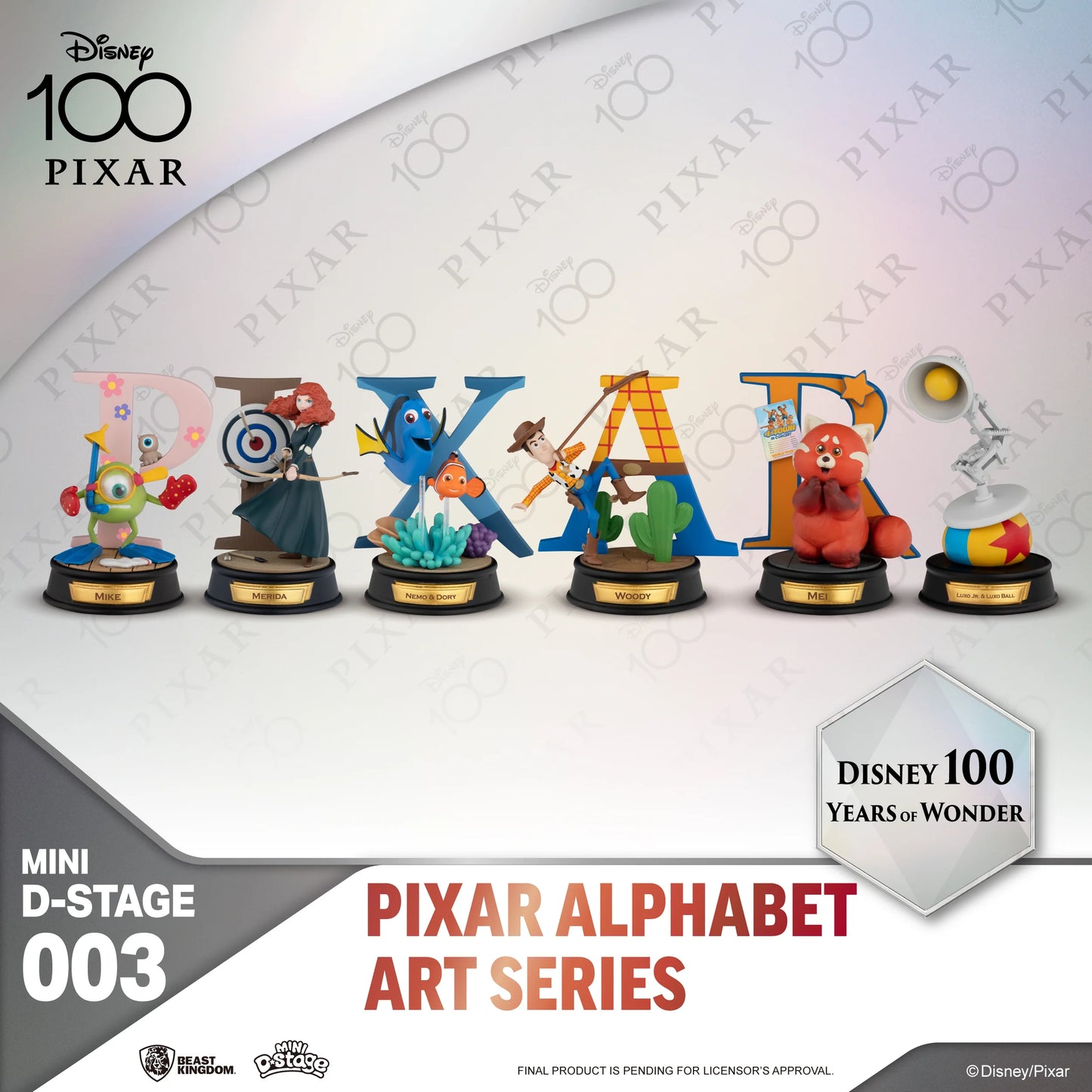 MDS-003- Pixar Alphabet Art Series 6pcs Blind box set (6 pcs)