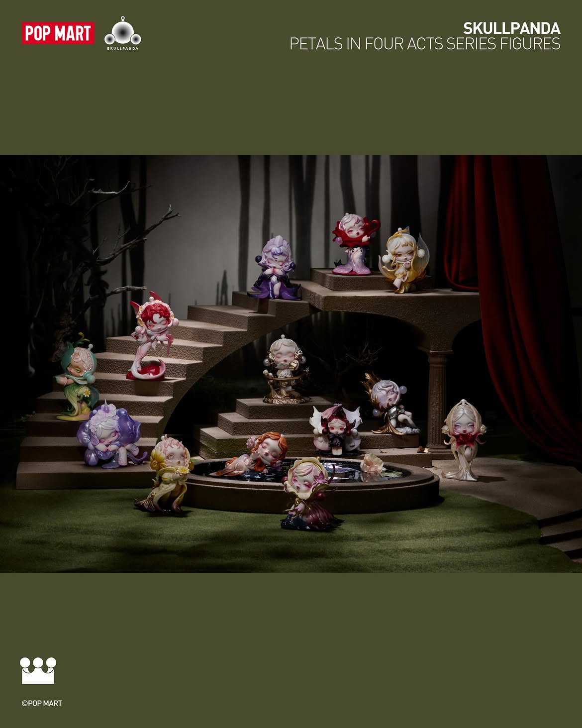 SKULLPANDA Petals In Four Acts Series Figures