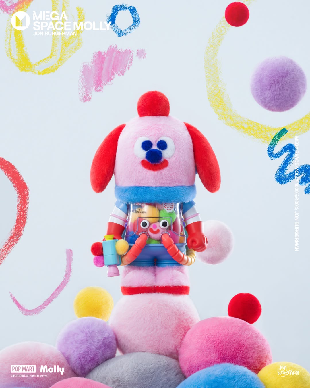 MEGA SPACE MOLLY 400% Jon Burgerman – WonderPort Collectibles