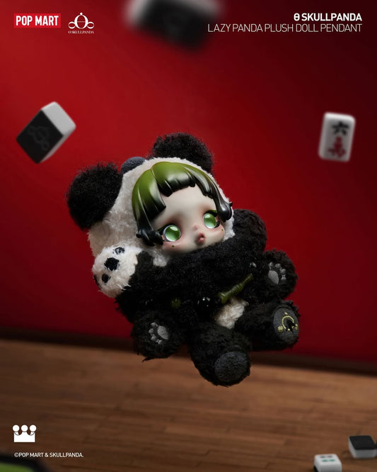 Skullpanda Lazy Panda Plush Doll Pendant