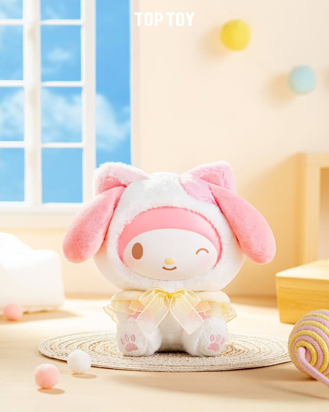 Sanrio Characters Play with Kittens Plush Pendant Blind Box Series