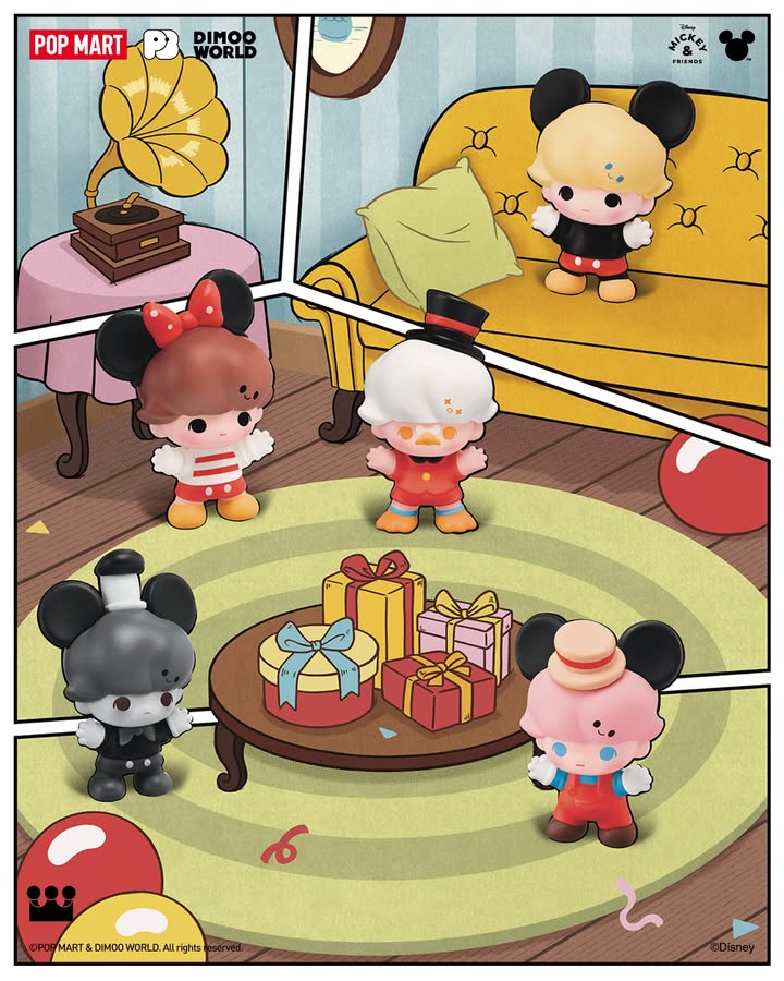POP BEAN DIMOO WORLD × DISNEY Classic Series (3Pcs Per Pack)