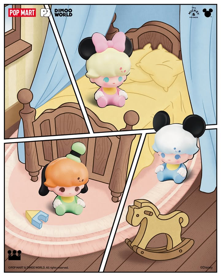 POP BEAN DIMOO WORLD × DISNEY Classic Series (3Pcs Per Pack)