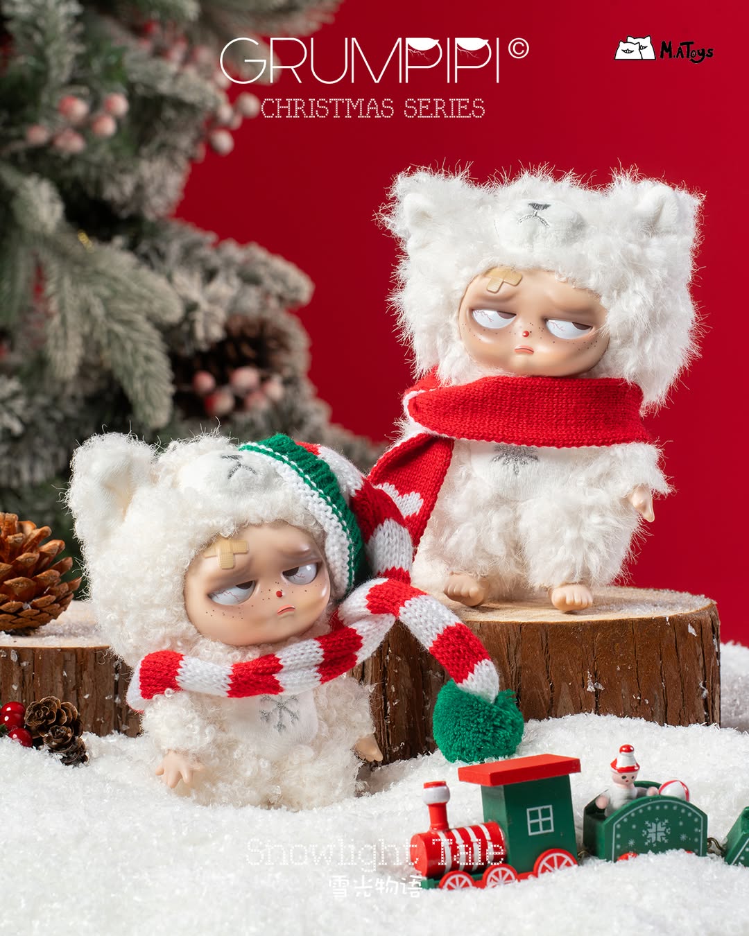 Sleepless Grumpipi Christmas Series - Snowlight Tale Plush Pendant Series