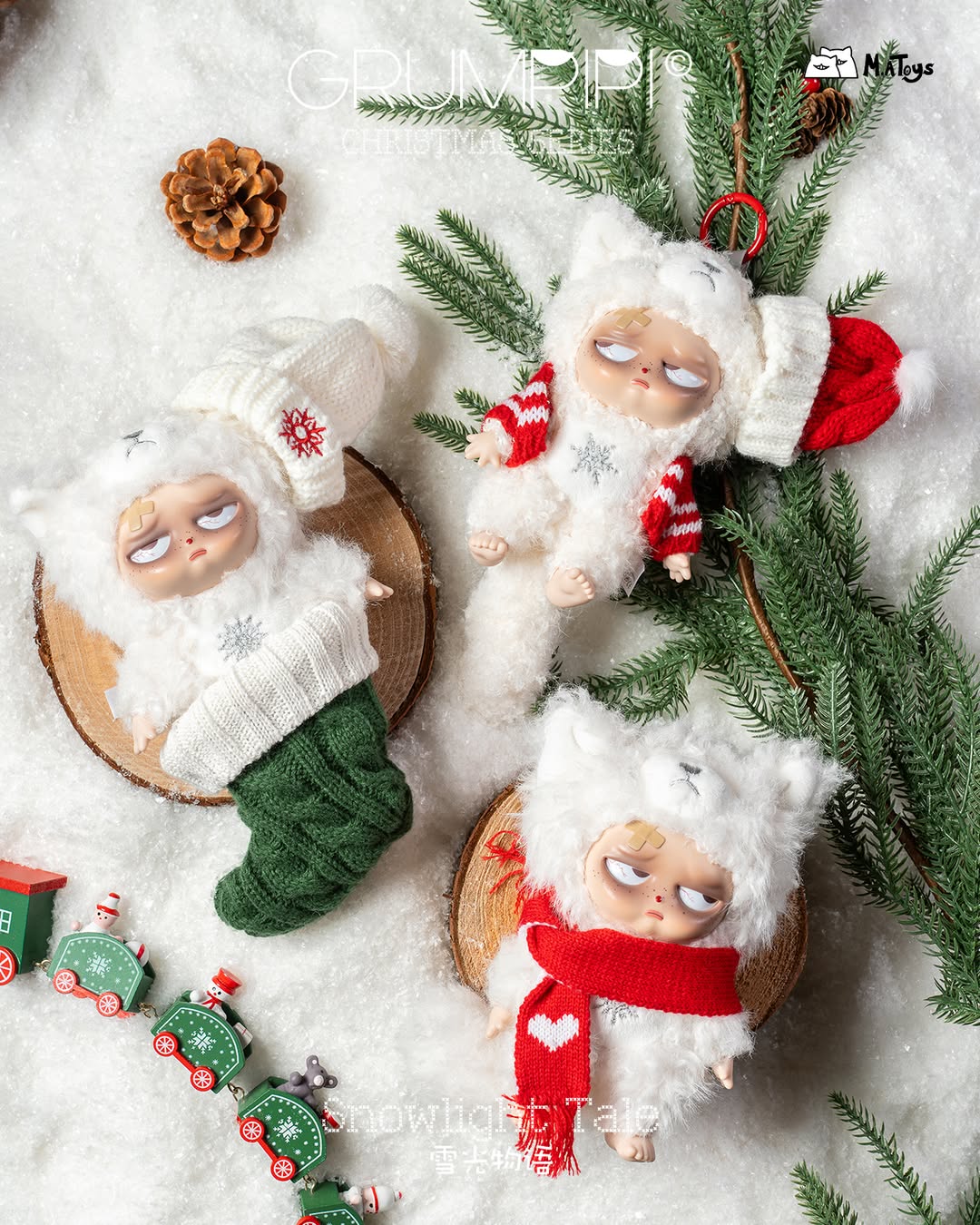 Sleepless Grumpipi Christmas Series - Snowlight Tale Plush Pendant Series