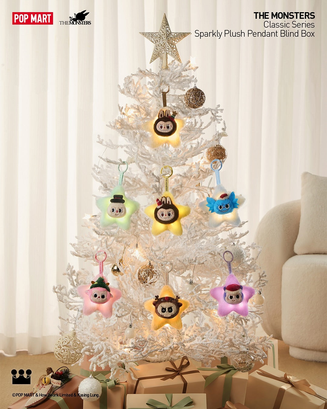 The MONSTERS Classic Series - Sparkly Plush Pendant Blind Box