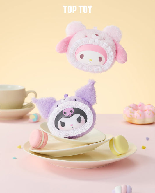 Sanrio Characters Fluffy Teddy Bear Plush Pendant Blind Box Series