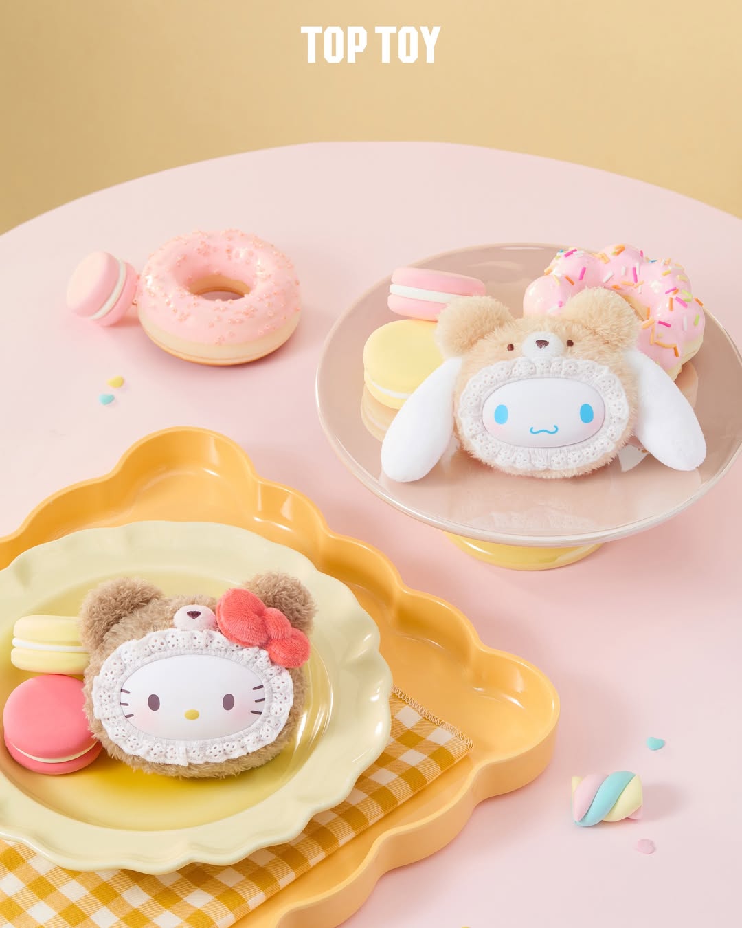 Sanrio Characters Fluffy Teddy Bear Plush Pendant Blind Box Series