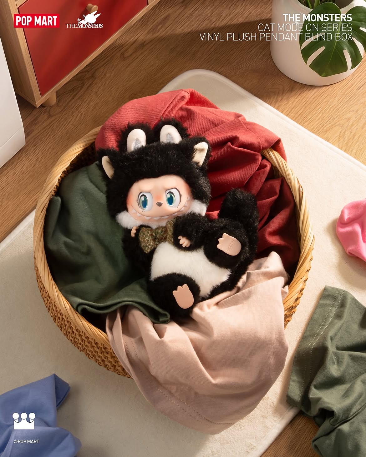 THE MONSTERS Cat Mode ON Series Plush Pendant Blind Box