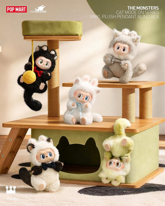 THE MONSTERS Cat Mode ON Series Plush Pendant Blind Box