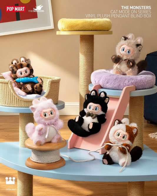 THE MONSTERS Cat Mode ON Series Plush Pendant Blind Box