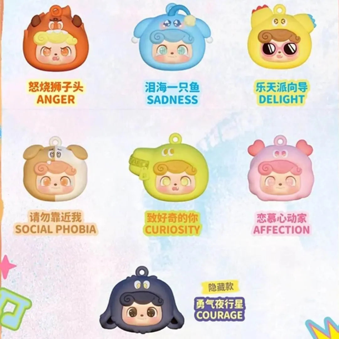 Q.kid Emotional Hairy Monsters Earphone Bag Blind Box Series